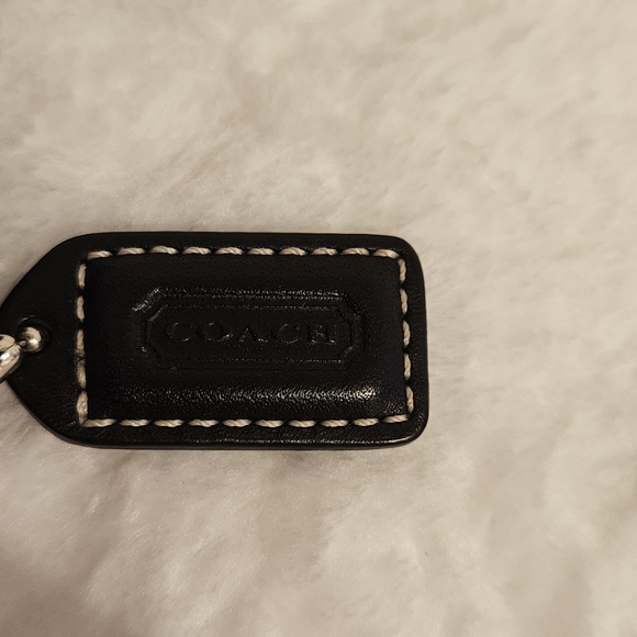 Coach Zip Wristlet Signature Canvas Leather Black Logo PRISTINE CONDITION VINTAG - Picture 6 of 6